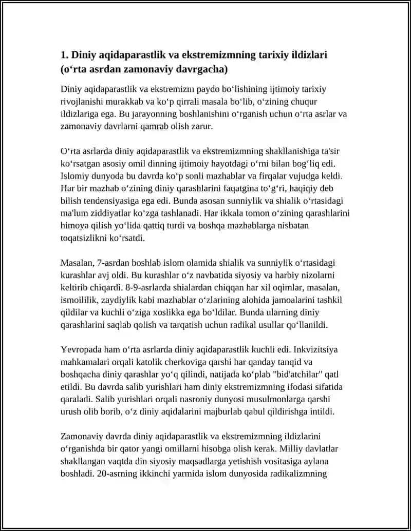 Diniy Aqidaparastlik va Ekstremizm 4