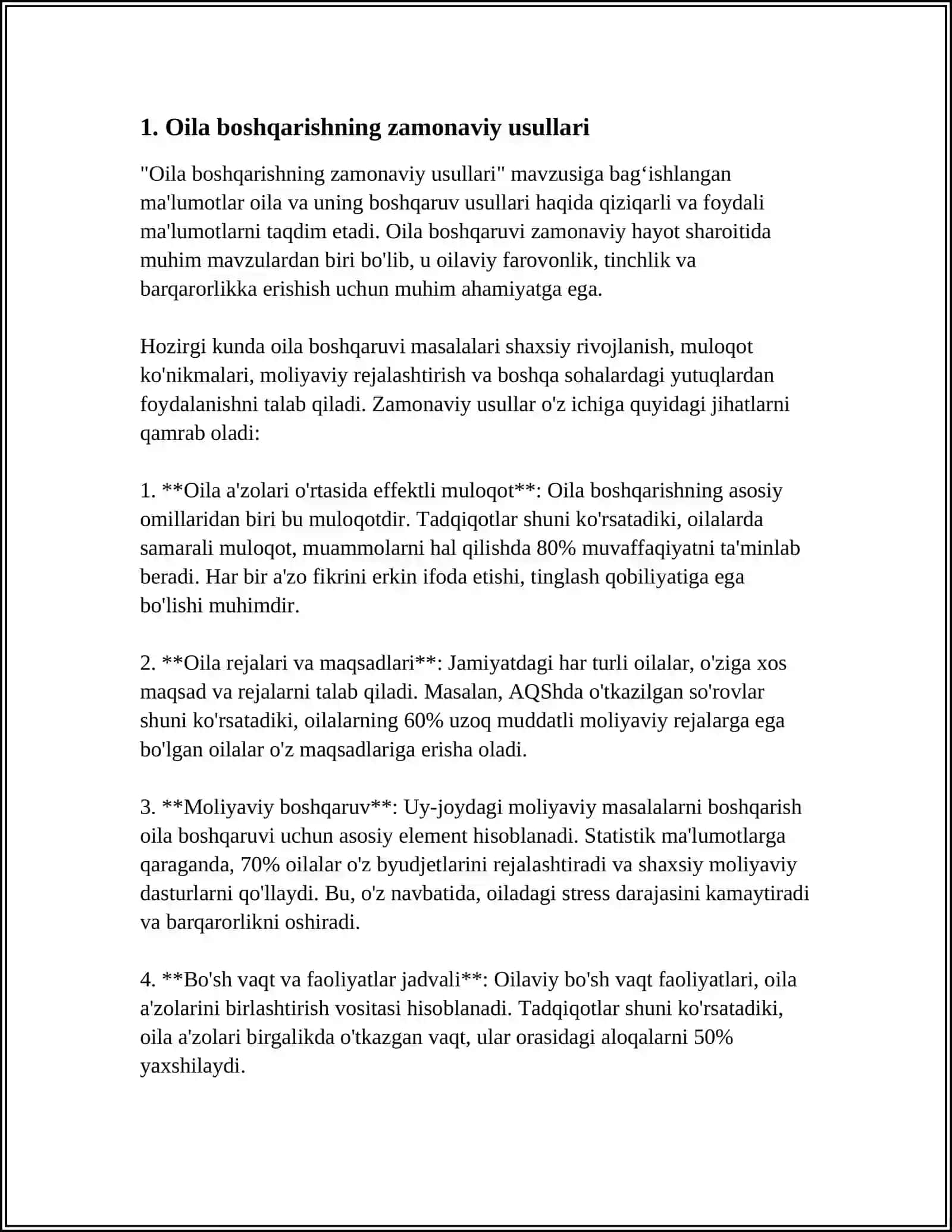 Oila boshqarishning zamonaviy usullari 4