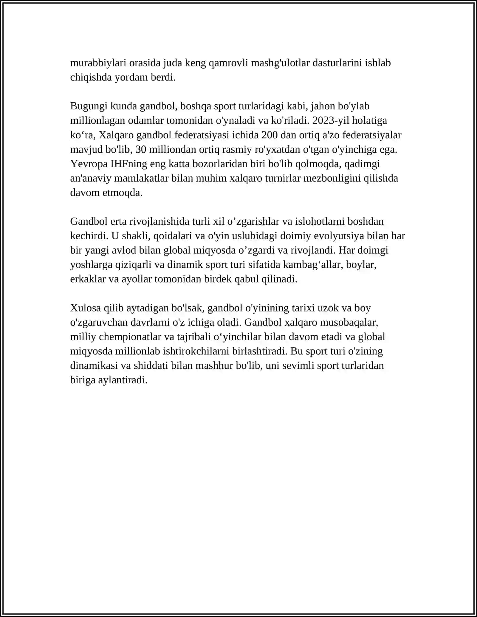 GANDBOL OYINI HAQIDA TUSHUNCHA 4