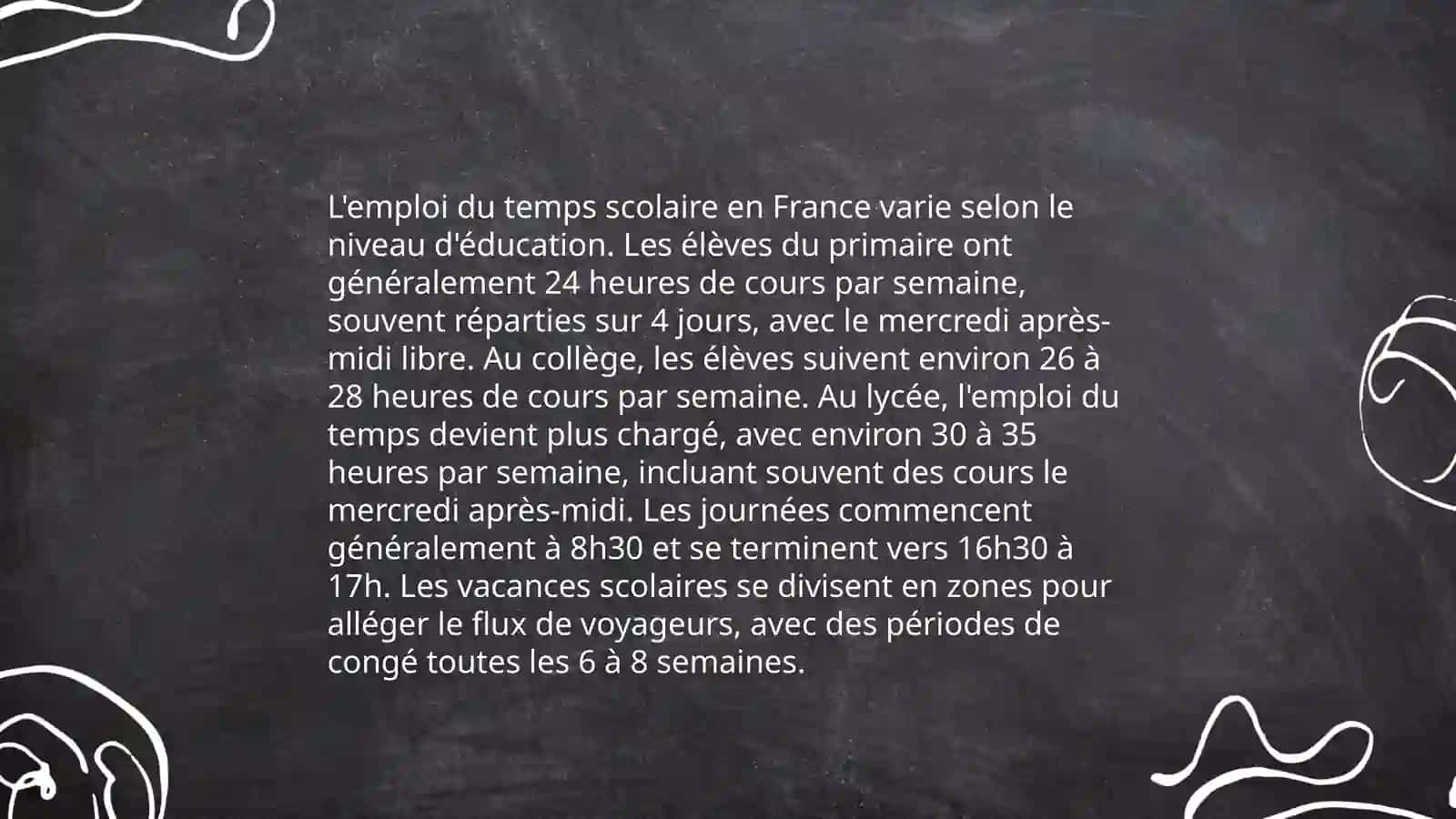 Les matières enseignées en France 4