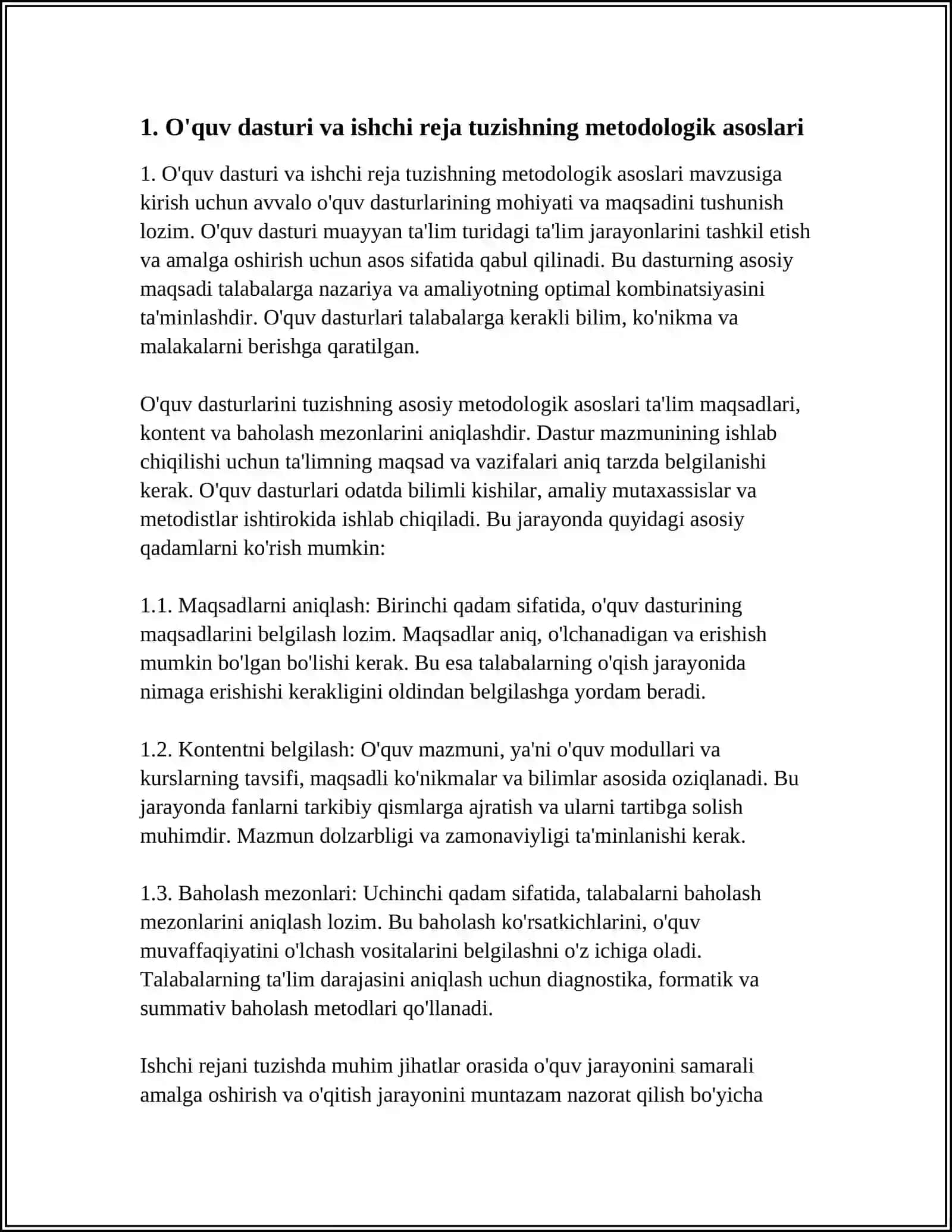 ÖQUV DASTURI VA ISHCHI REJA TUZISH METODIKASI 4