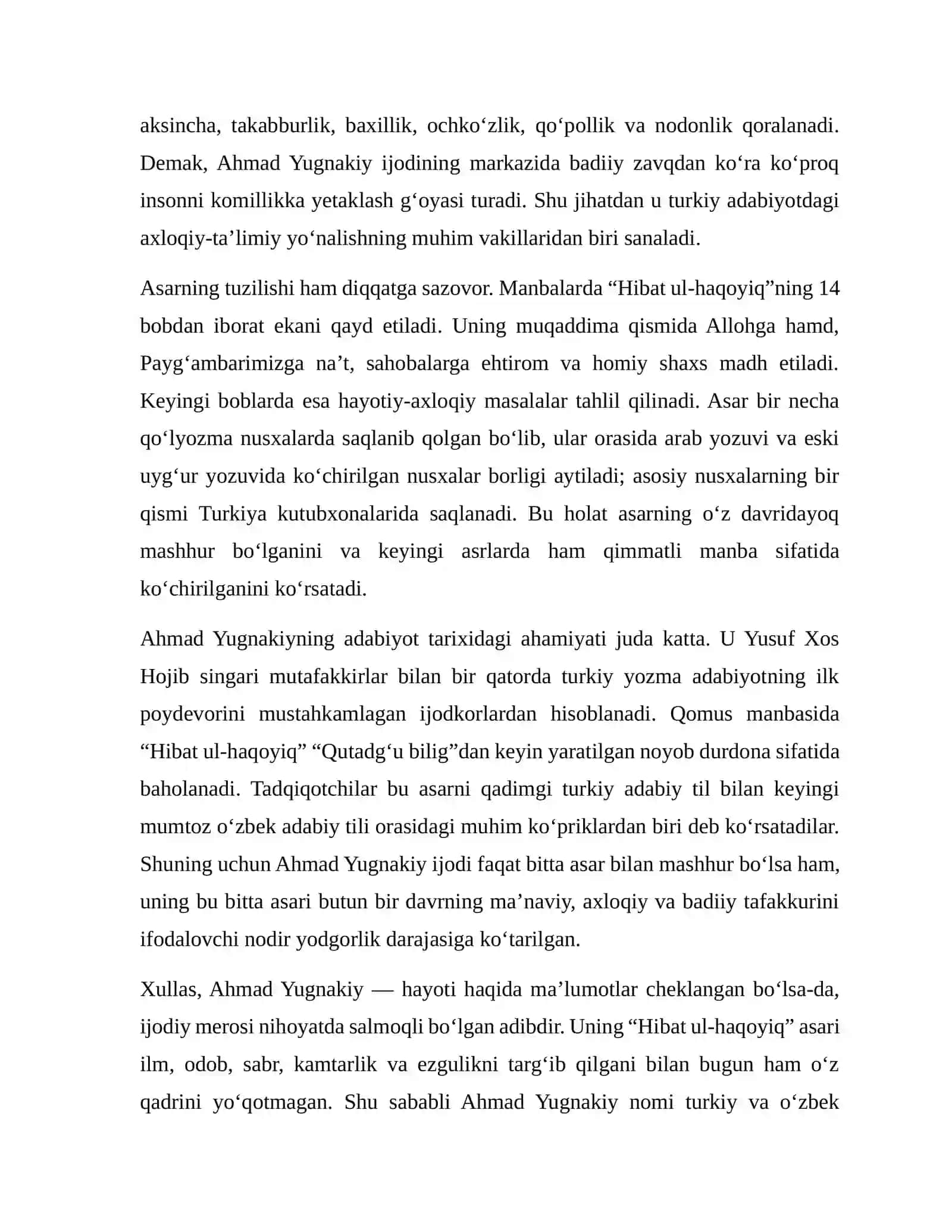 AHMAD YUGNAKIYNING “HIBAT UL-HAQOYIQ” 4