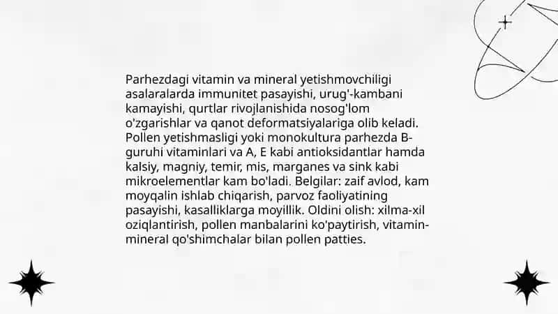 Asalarlarning yuqimsiz kasaliklari 4