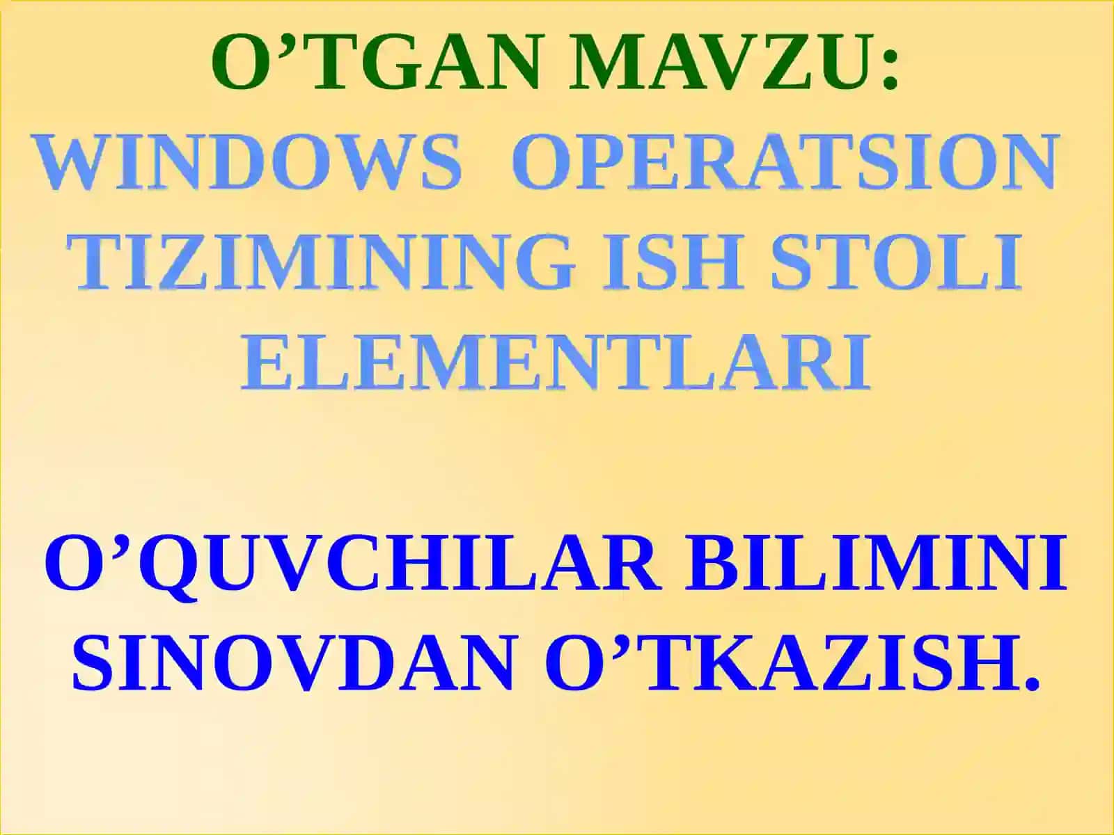Windows operatsion tizimida oynalar bilan ishlash 4