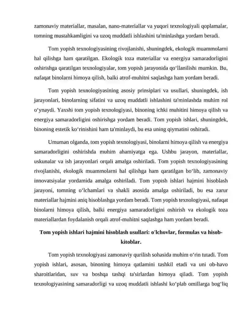 Tom yopish ishlari texnologiyasi 4
