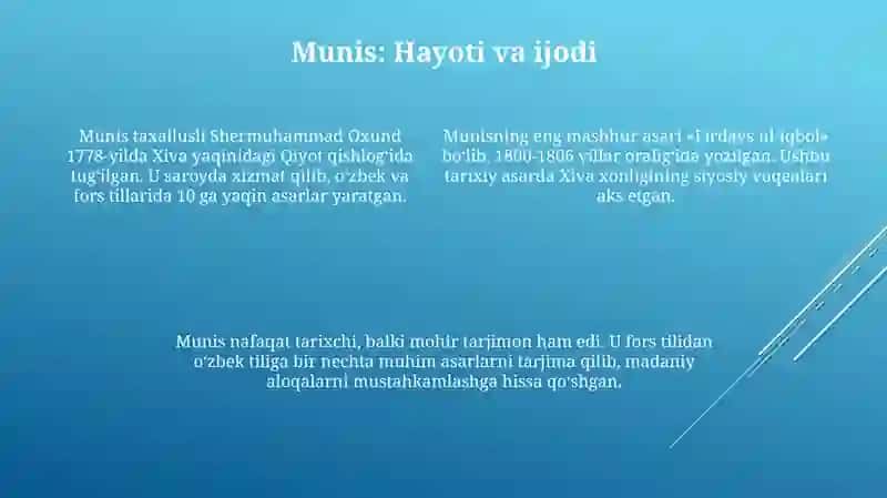 Xiva xonligida madaniy manaviy uygʻonish Munis, Ogahiy 4