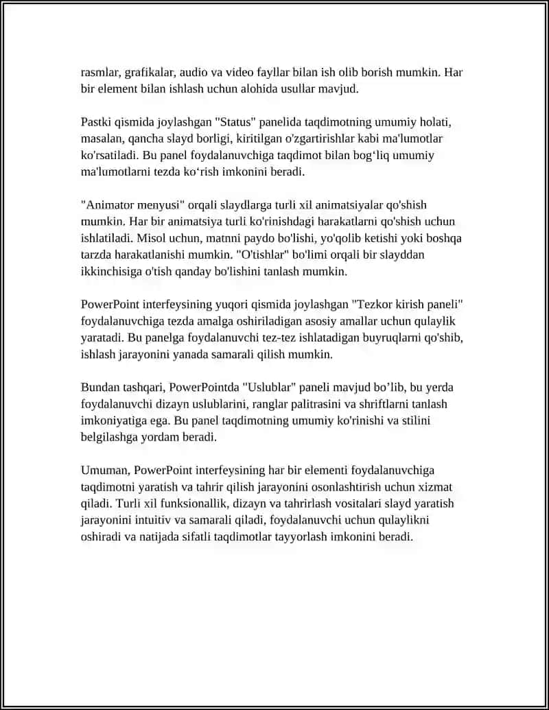 POWER POINT TAQDIMOTLAR BILAN ISHLASH 4