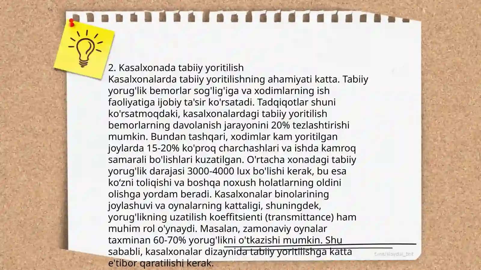 Xonalar yoritilishi va uning ahamiyati 4