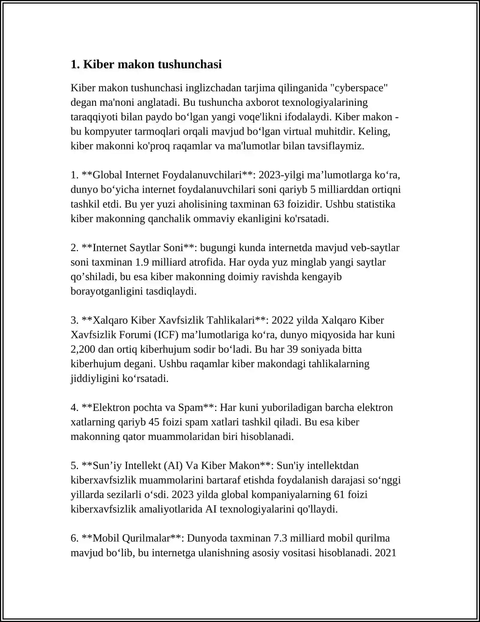 Kiber makon tushunchasi 4