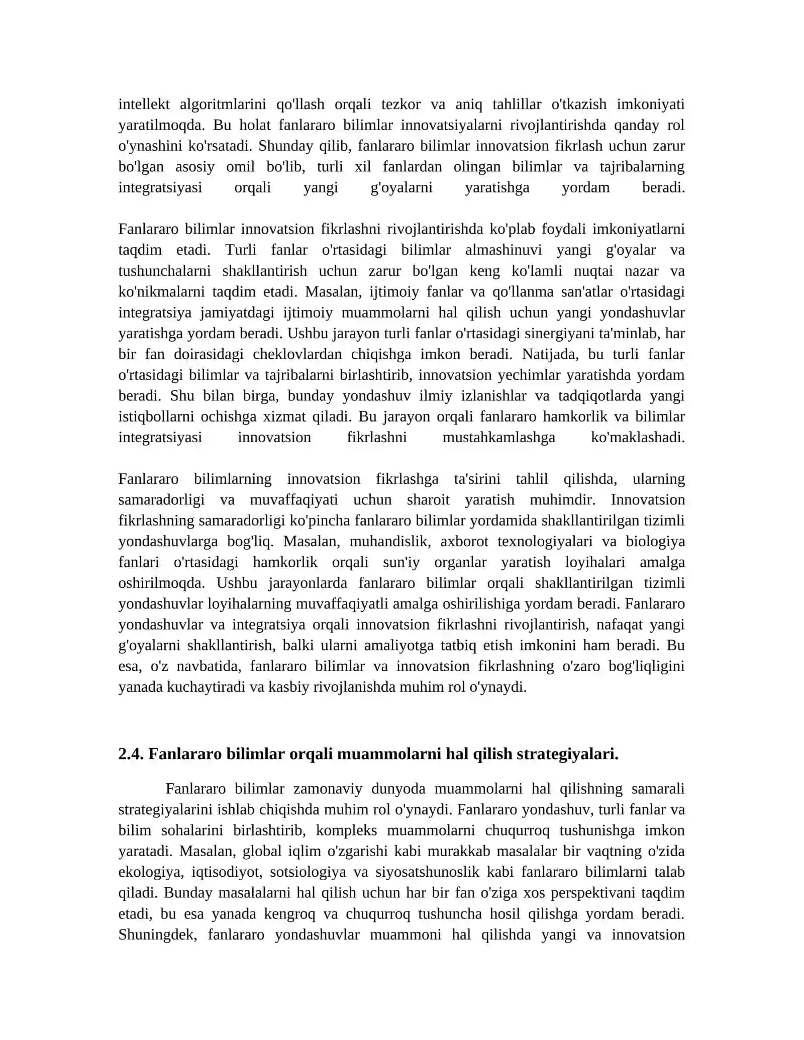Fanlararo bilimlar va kasbiy rivojlanishdagi o'rni 4