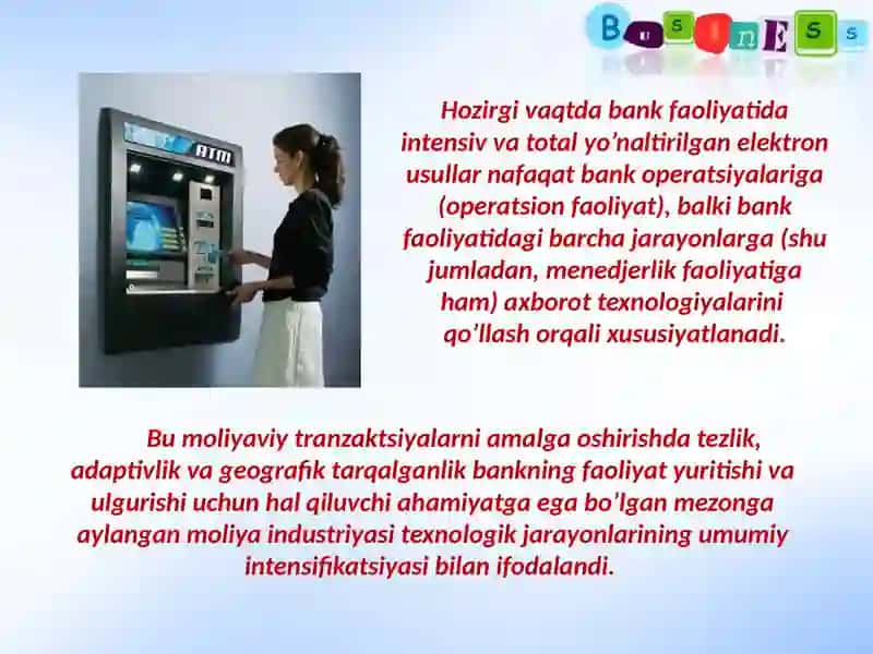 Bankjarayonlarini avtomatlashtirish 4