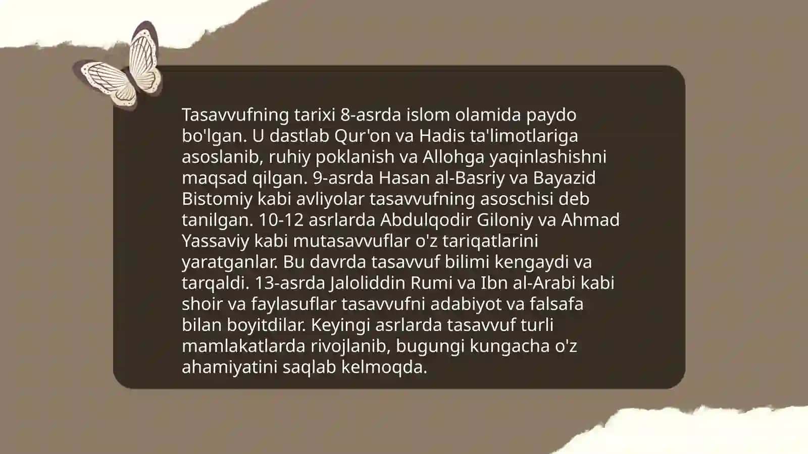 Tasavvufning mavzusi, ta'rifi va g'oyasi 4