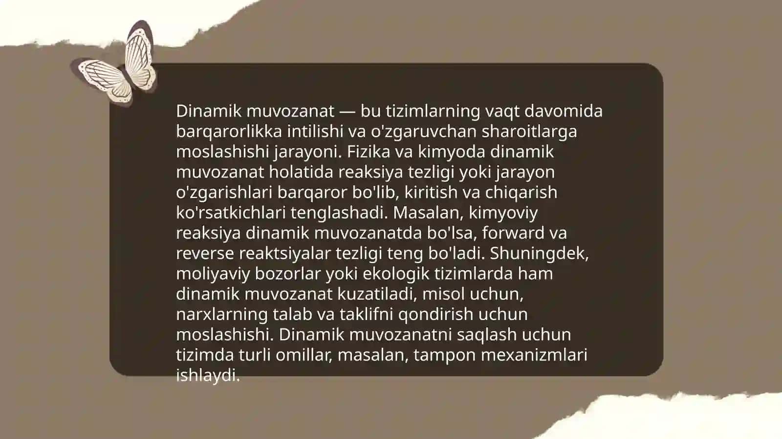 Kimyoviy muvozanatning asosiy turlari 4
