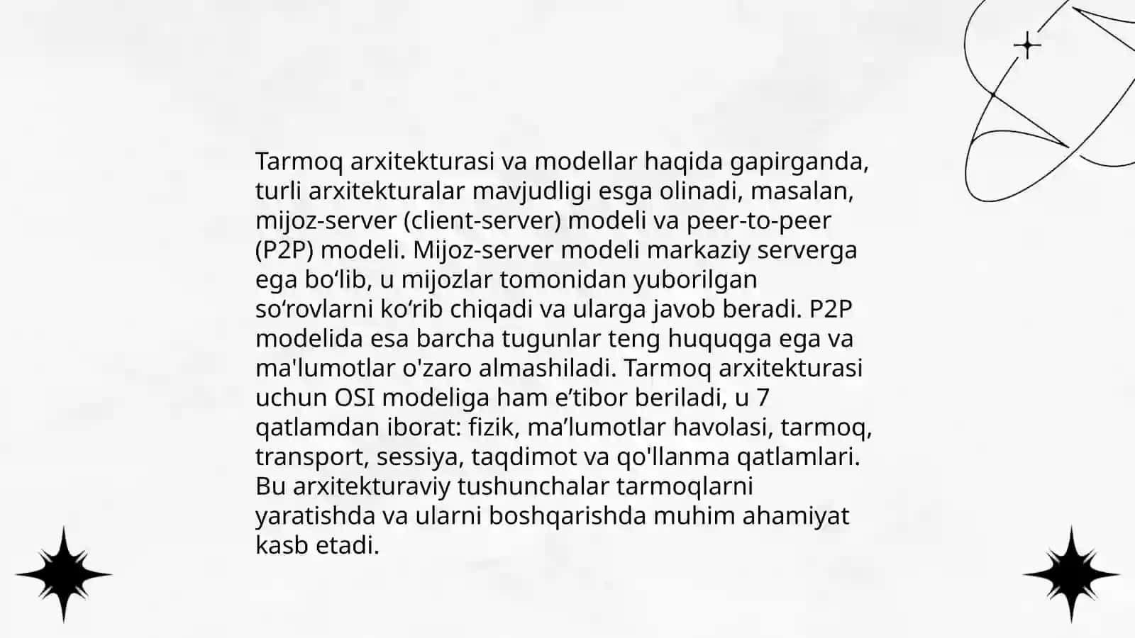 Kompyuter tarmoqlarining tuzilishi va qoʻllanishi 4