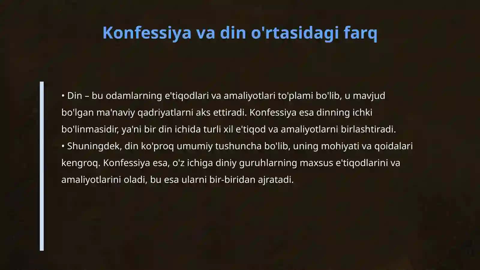 Konfessiya tushunchasini mohiyati 4