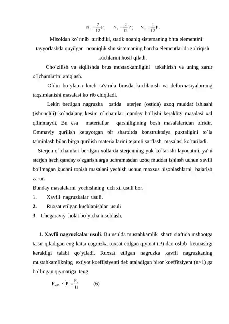 Statik aniqmas masalalar 4