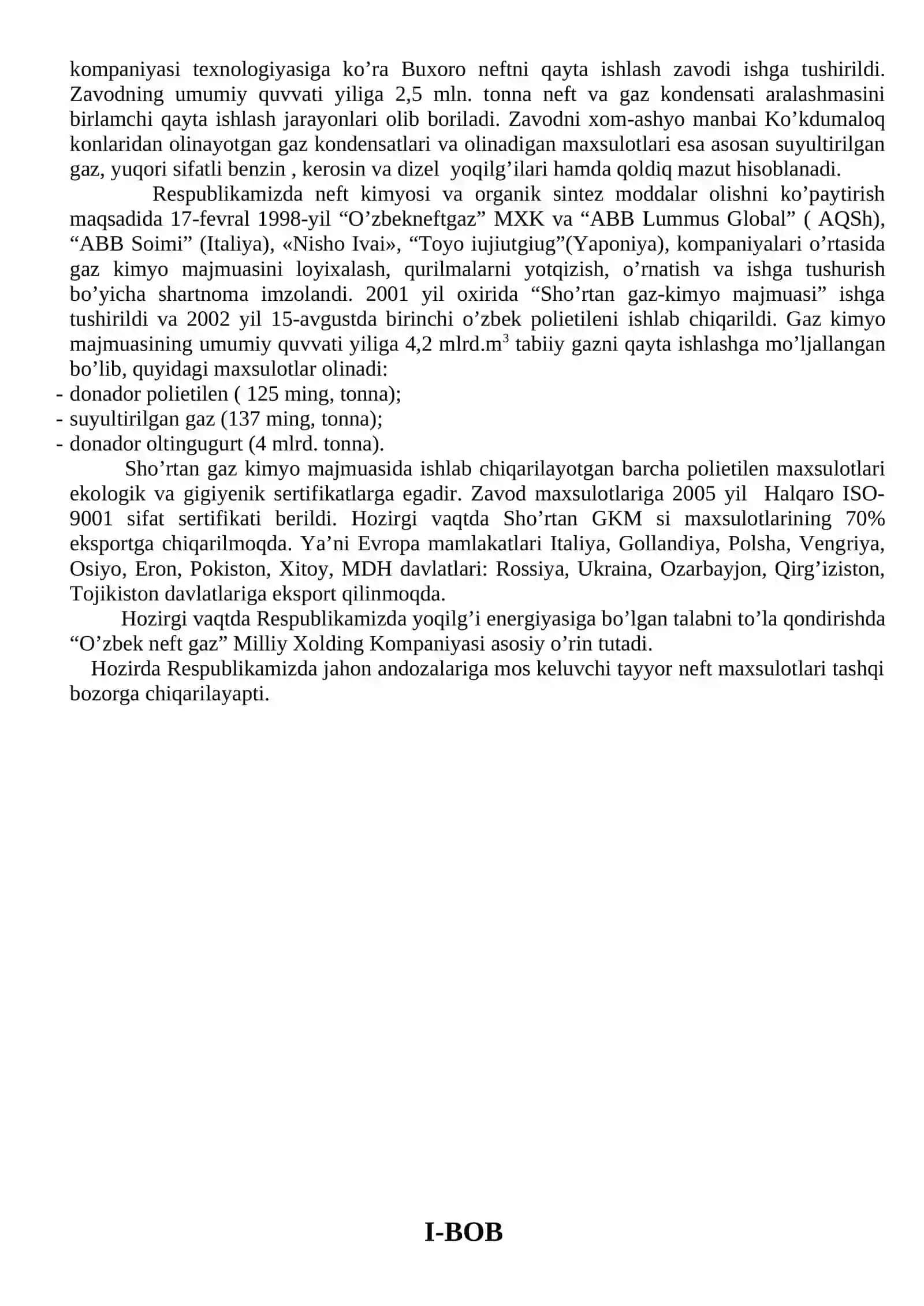 Neft va gazni qayta ishlash texnologiyasi 4