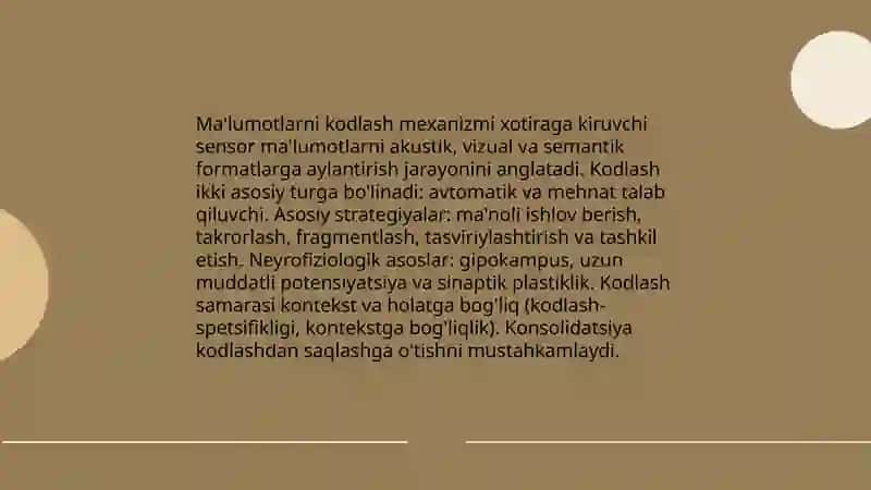 Xotira mexanizmlari 4