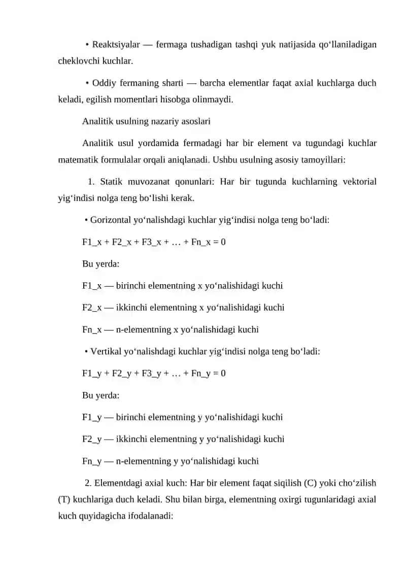 Fermalarni analitik usuida hisoblash 4