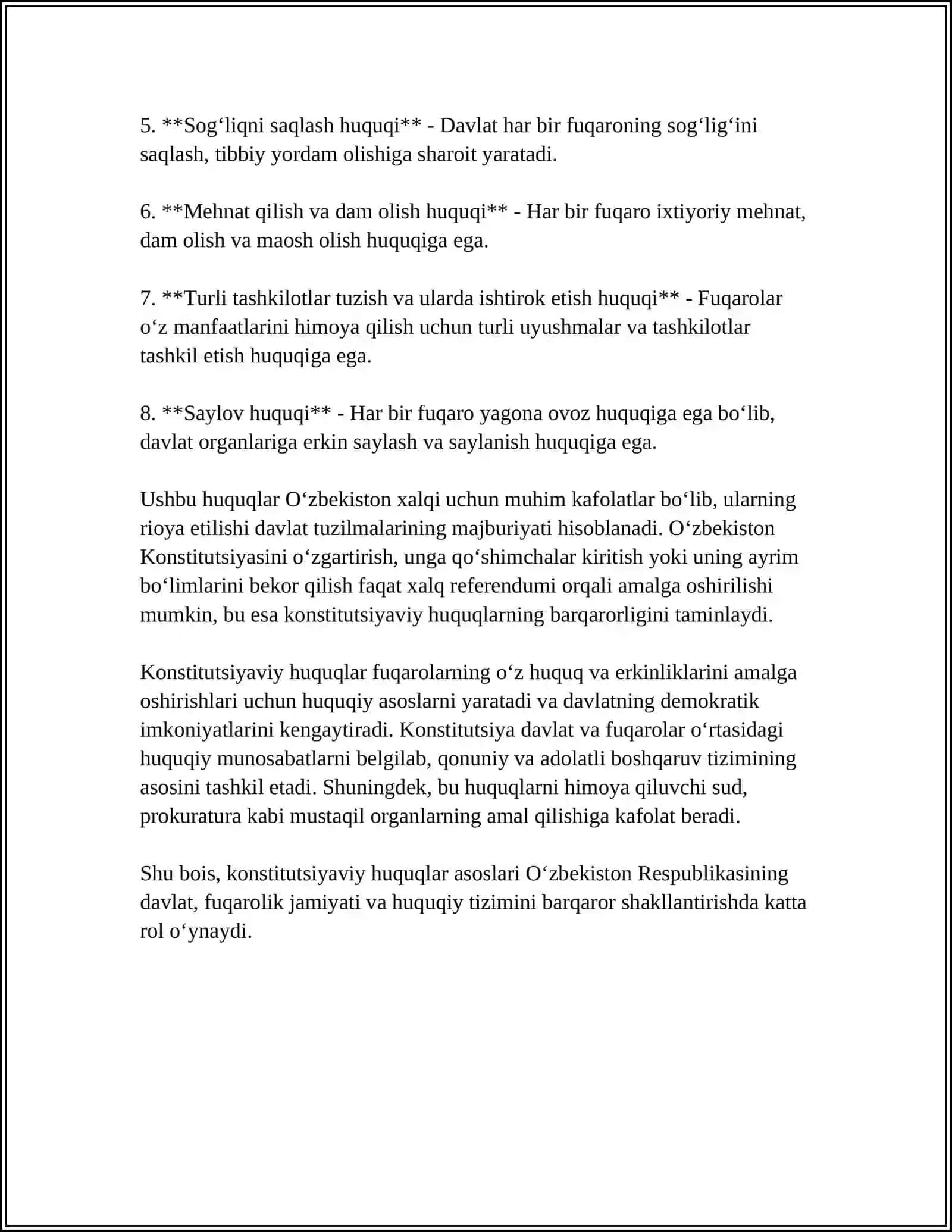 Konstitutsiyaviy huquqlar 4