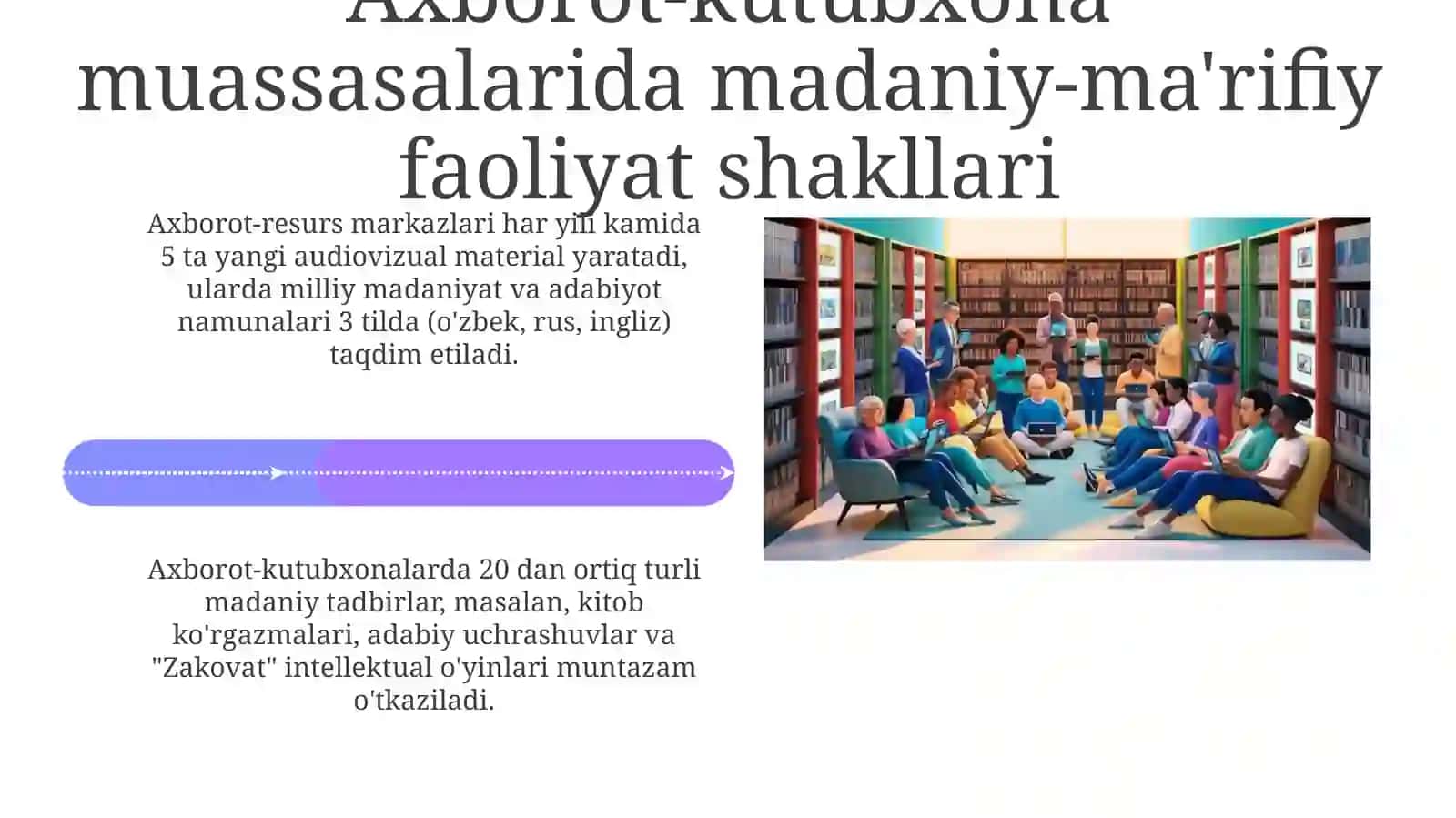 Axborot-kutubxona muassasalaridamadaniy-ma'rifiy faoliyat 4