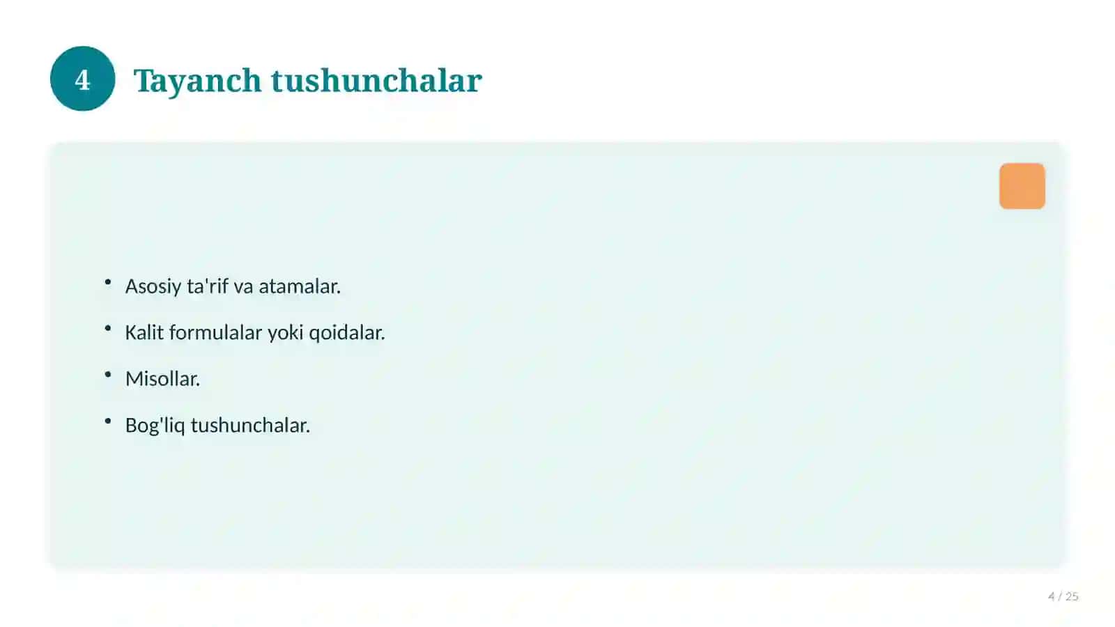Ingliz tili fanidan 4-sinf uchun ochiq dars ishlanmasi 4