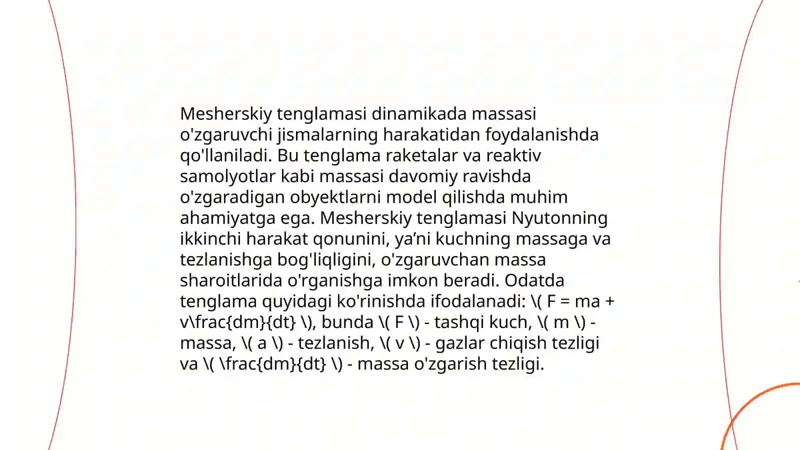 Mesherskiy tenglamasi 4