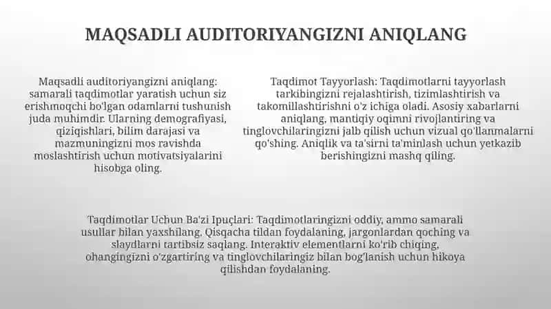 Taqdimot Tayyorlash 4