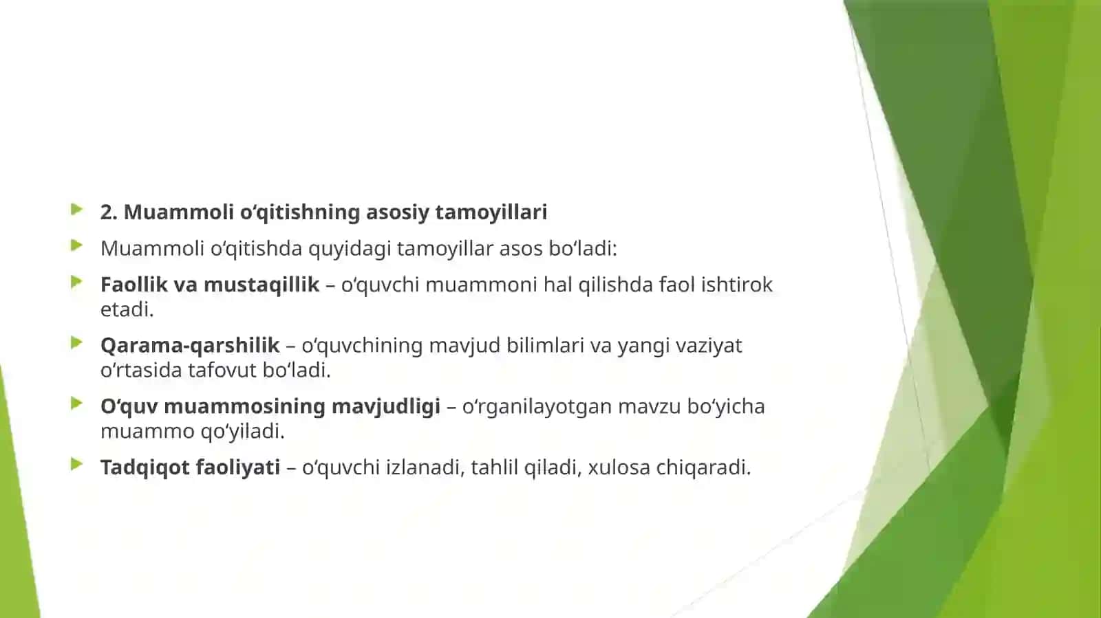 Muammolio‘qitish texnologiyasini qo’llash 4