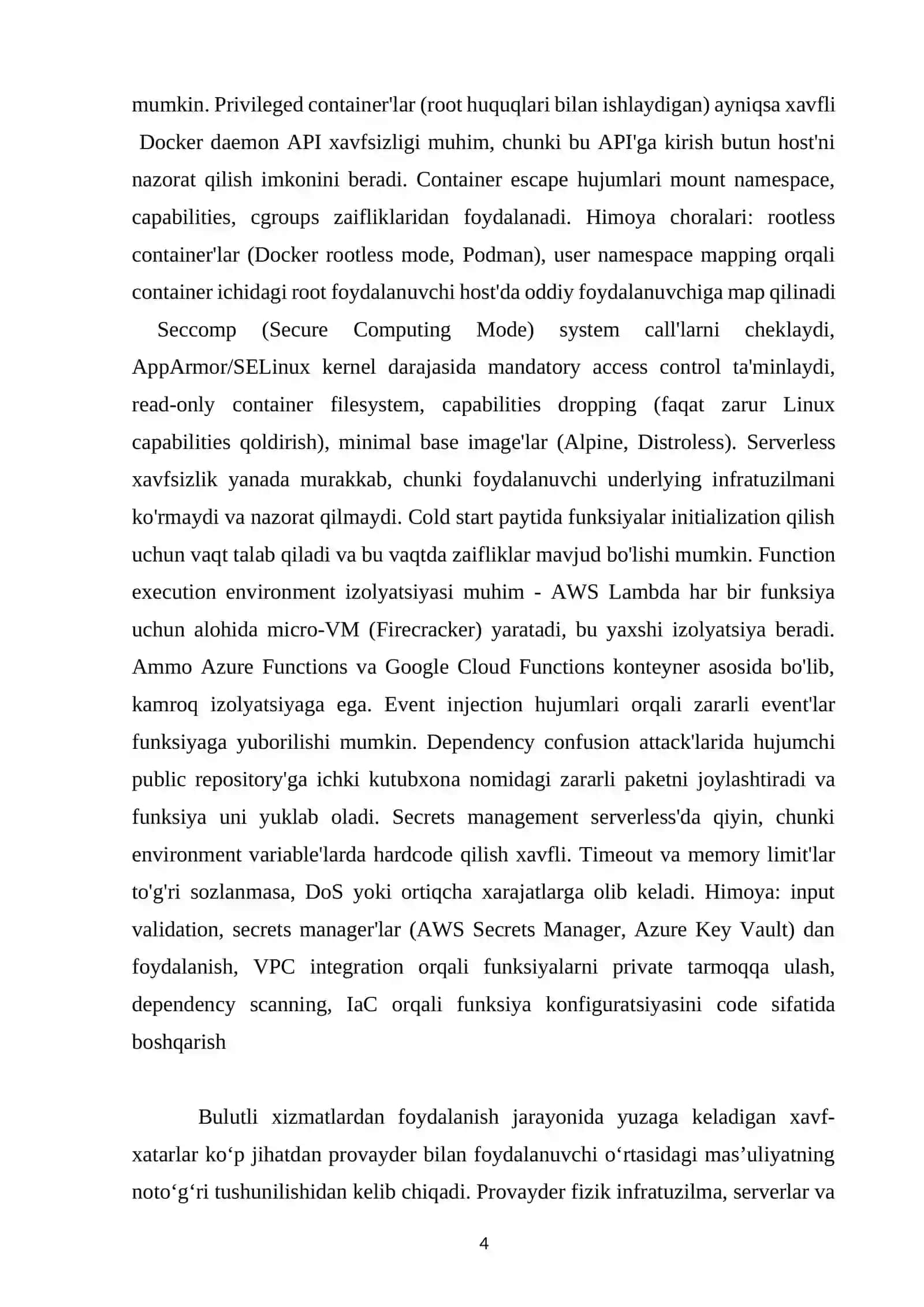 Bulutli hisoblashda xavfsizlik siyosatini ishlab chiqish 4