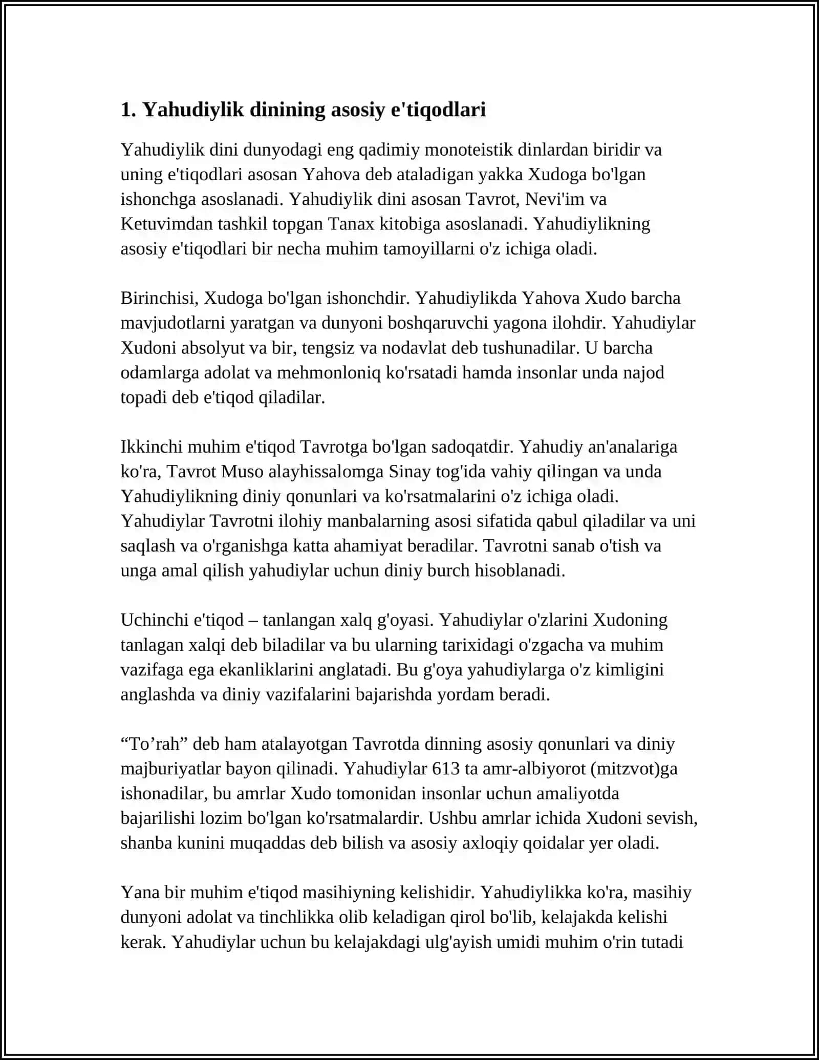 YOXUDLIK DINNINIG TALIMOTI 4