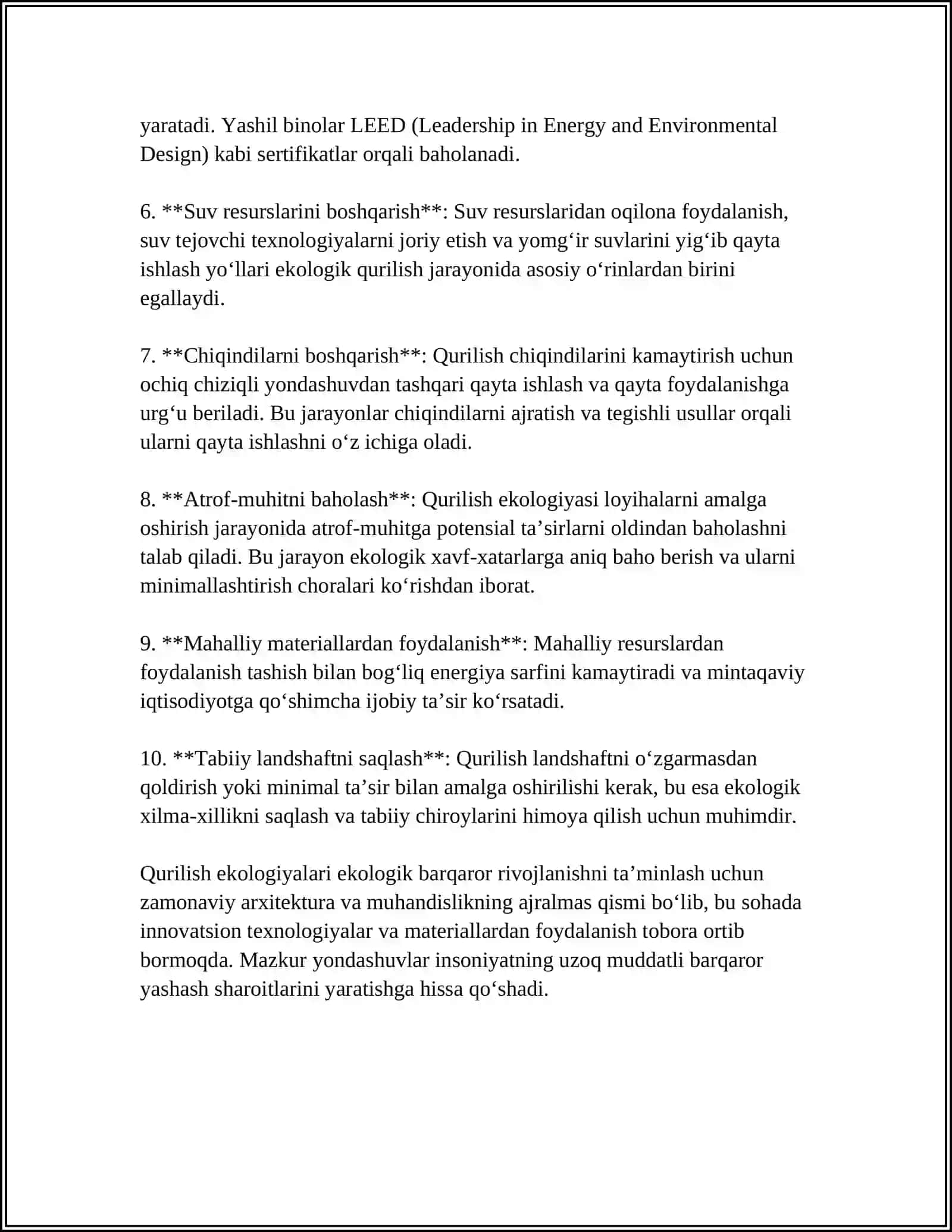 QURILISH EKALOGIYASINING NAZARIY ASOSLARI 4