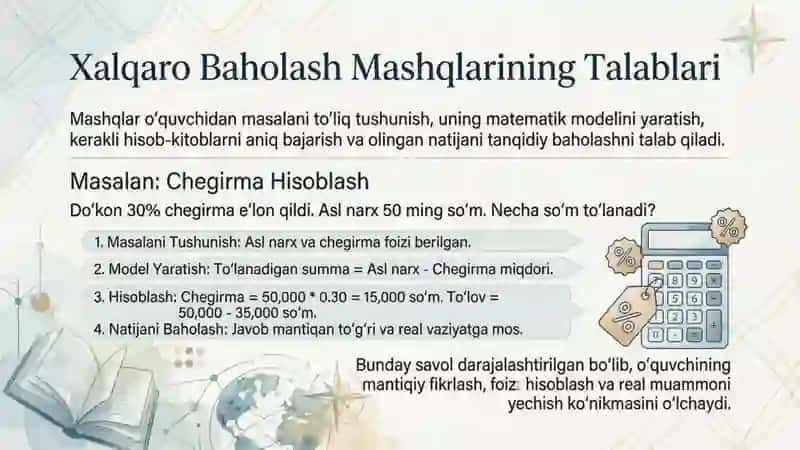 Xalqaro baholash dasturiga doir mashqlarda axborot 4