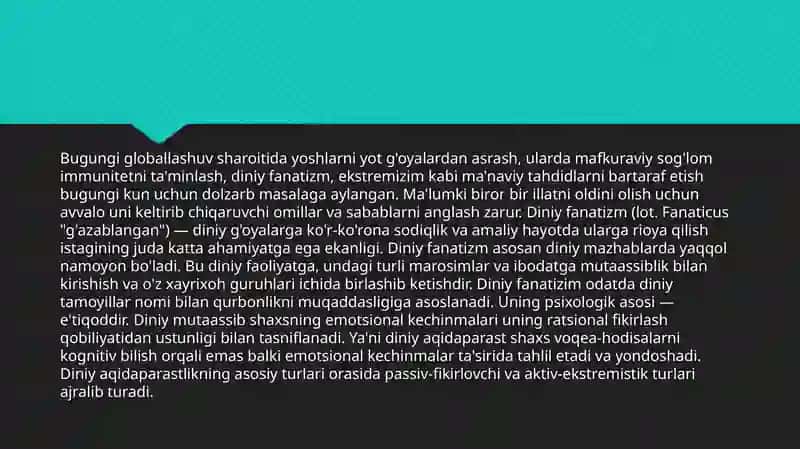 Diniy fanatizmning asoslari va manbalari 4