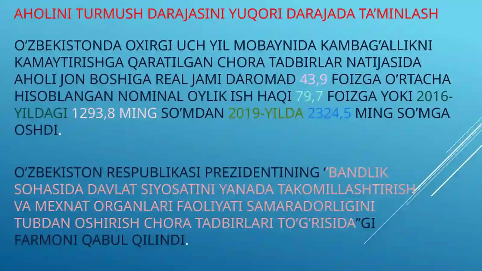 O’ZBEKISTON RESPUBLIKASIDAGI IJTIMOIY O’ZGARISHLAR 4