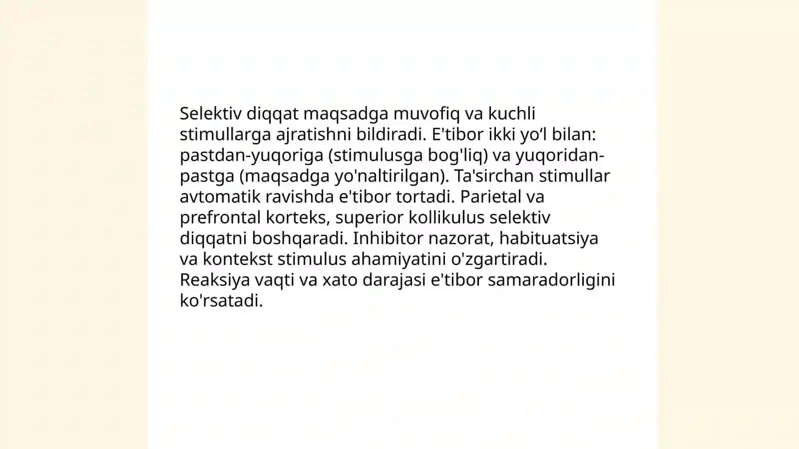 Diqqat jarayoni 4