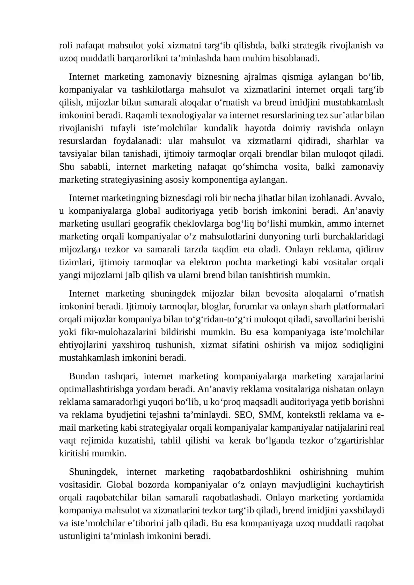 Internet marketingda seo va smm ta'sirini o'rganish 4