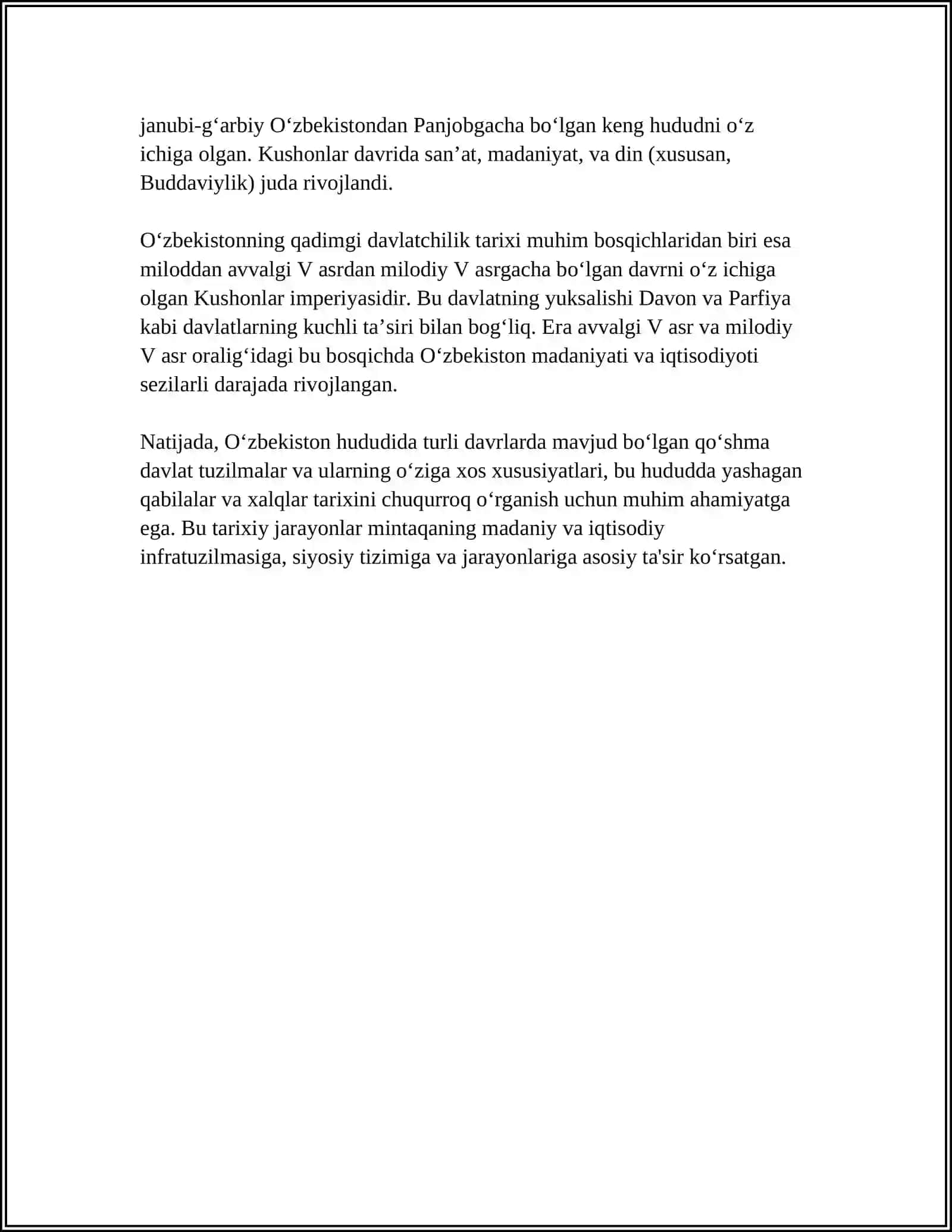 O‘ZBEKISTON DAVLATCHILIGINING TARIXIY BOSQICHLARI 4