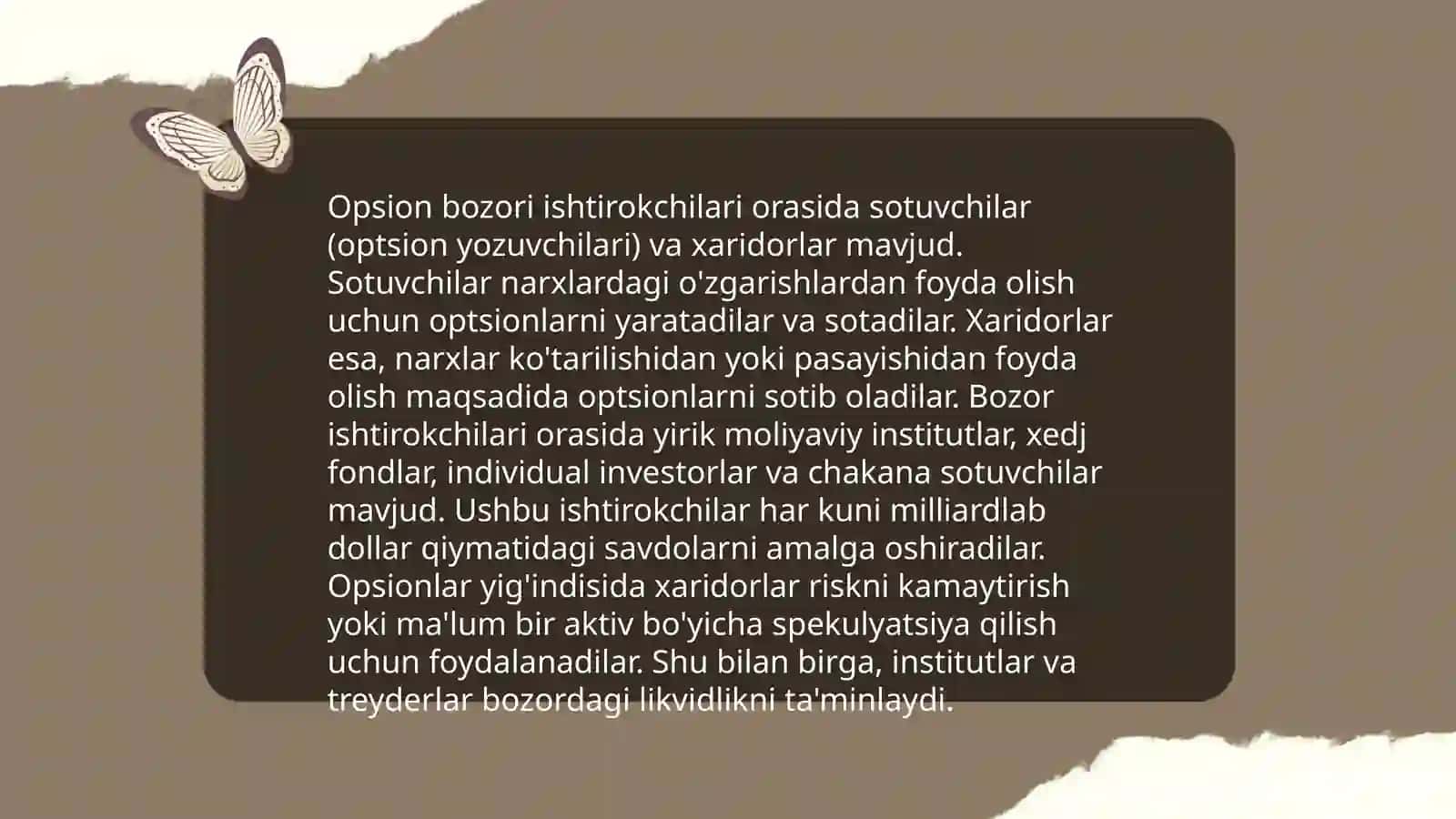 Opsionlar tushunchasi 4