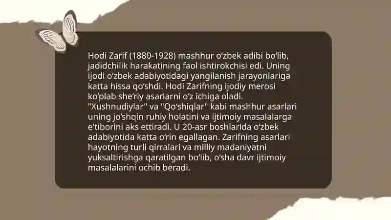 Hodi Zarif hayoti va ijodiy faoliyati 4