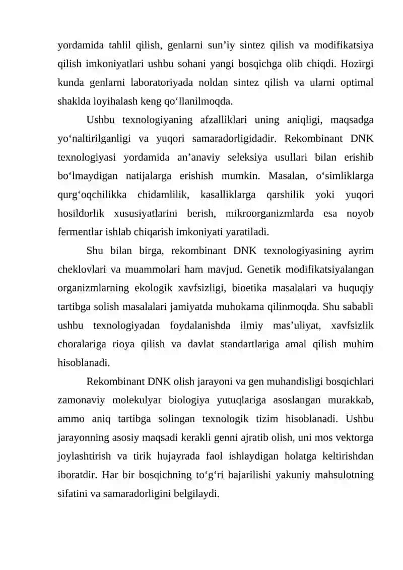 Rekombinant DNK texnologiyasi 4