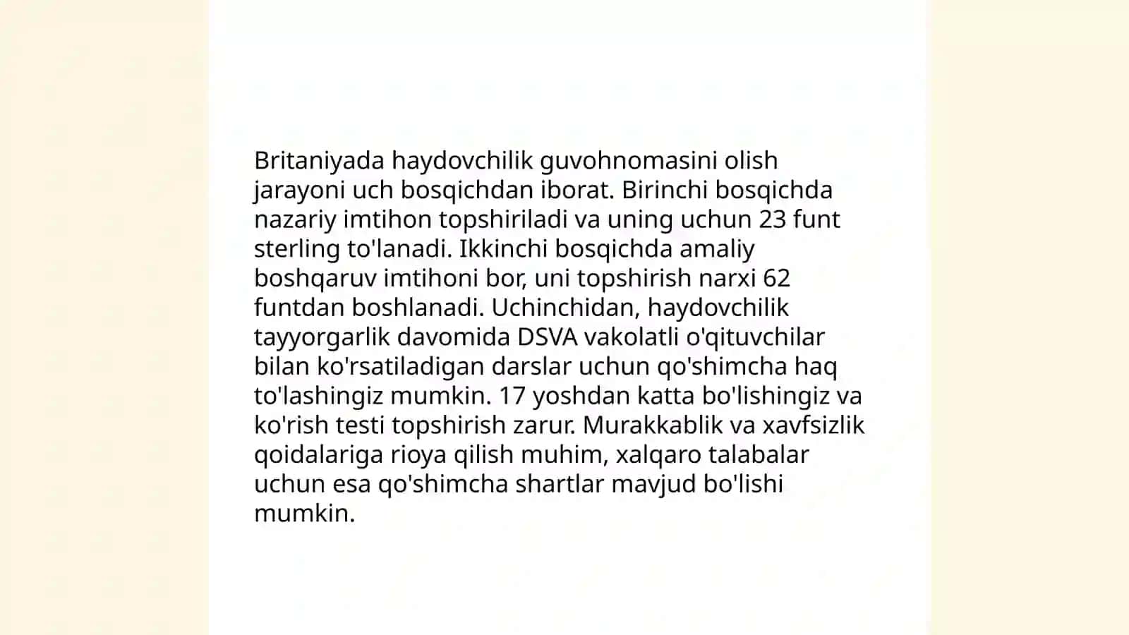 Yo'l harakati qoidalari Buyuk Britaniyada 4