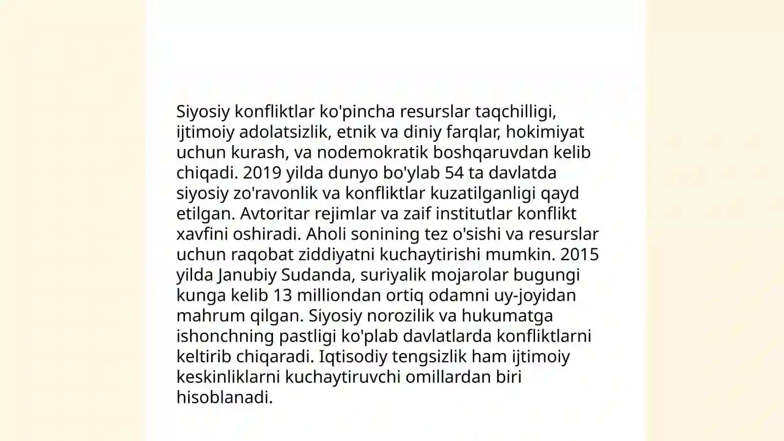 Siyosiy konfliktning tuzilishi 4