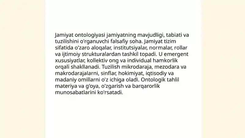 Jamiyat falsafasi 4