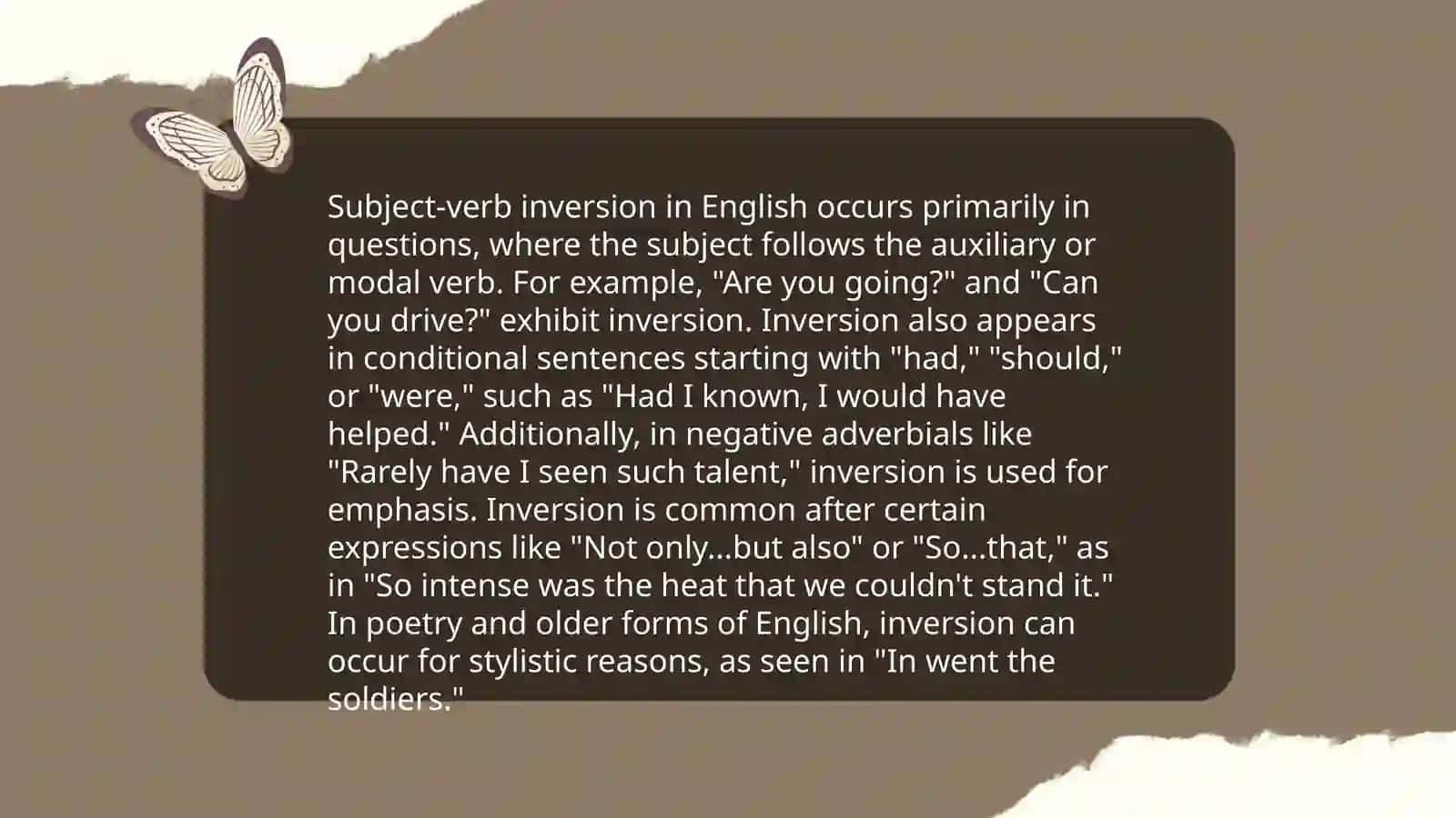 Inversion in English Grammar 4