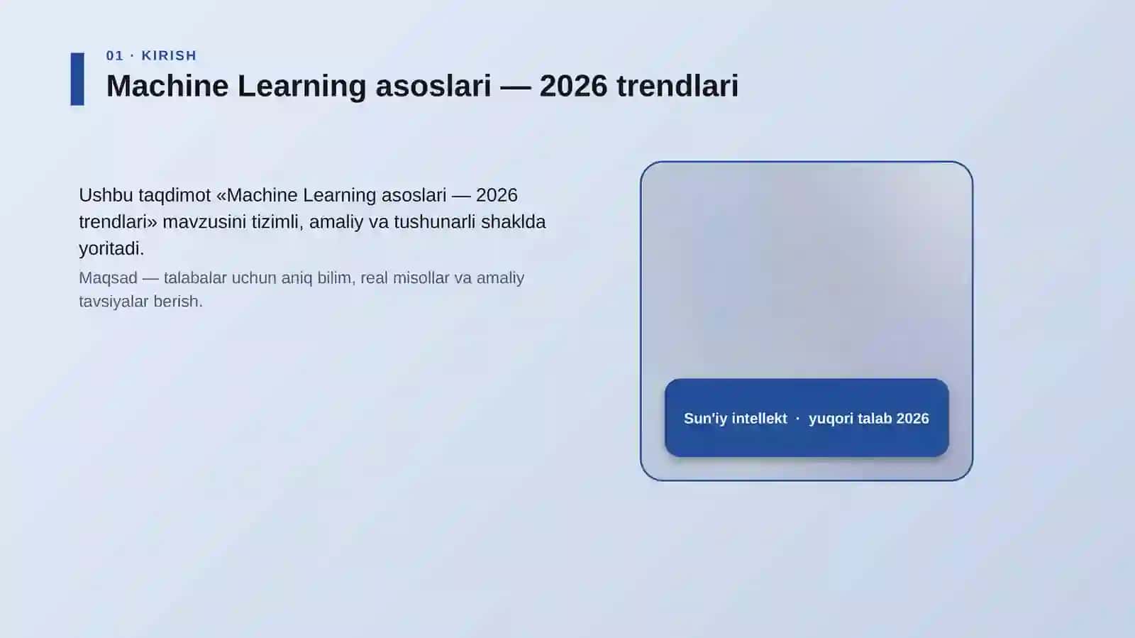 Machine Learning asoslari — 2026 trendlari 4