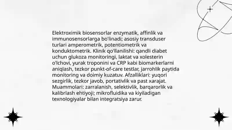 Tibbiyotda elektroximiyaning axamiyati 4