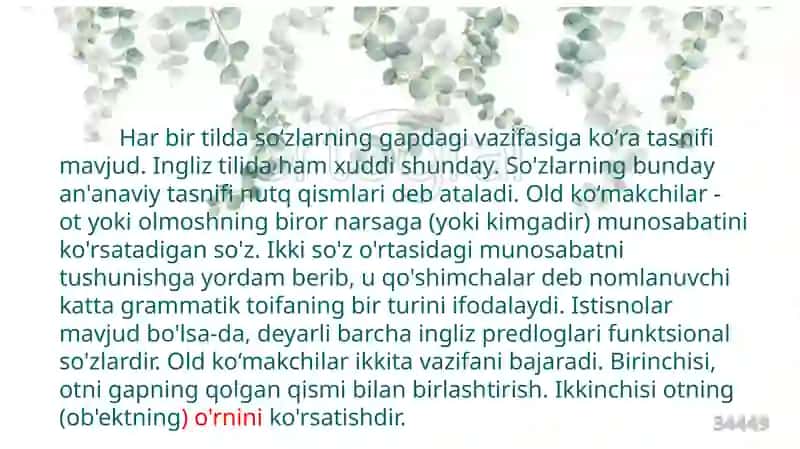 Nutq qismlari tasnifi 4