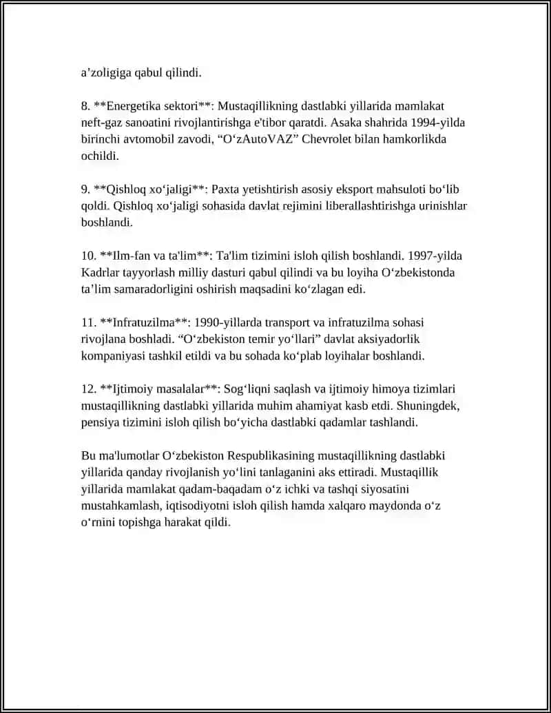 MUSTAQILLIK YILLARIMIZ QANDAY BOʻLGAN 4