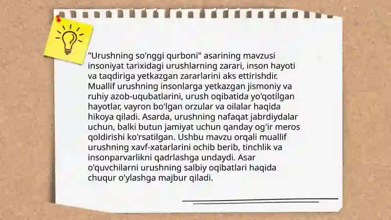 Ótkir Hoshimov - "Urushning sònggi qurboni" 4